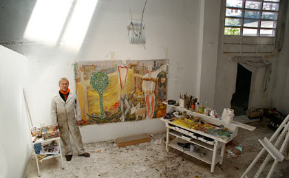 In the studio, Barcelona, April 2009